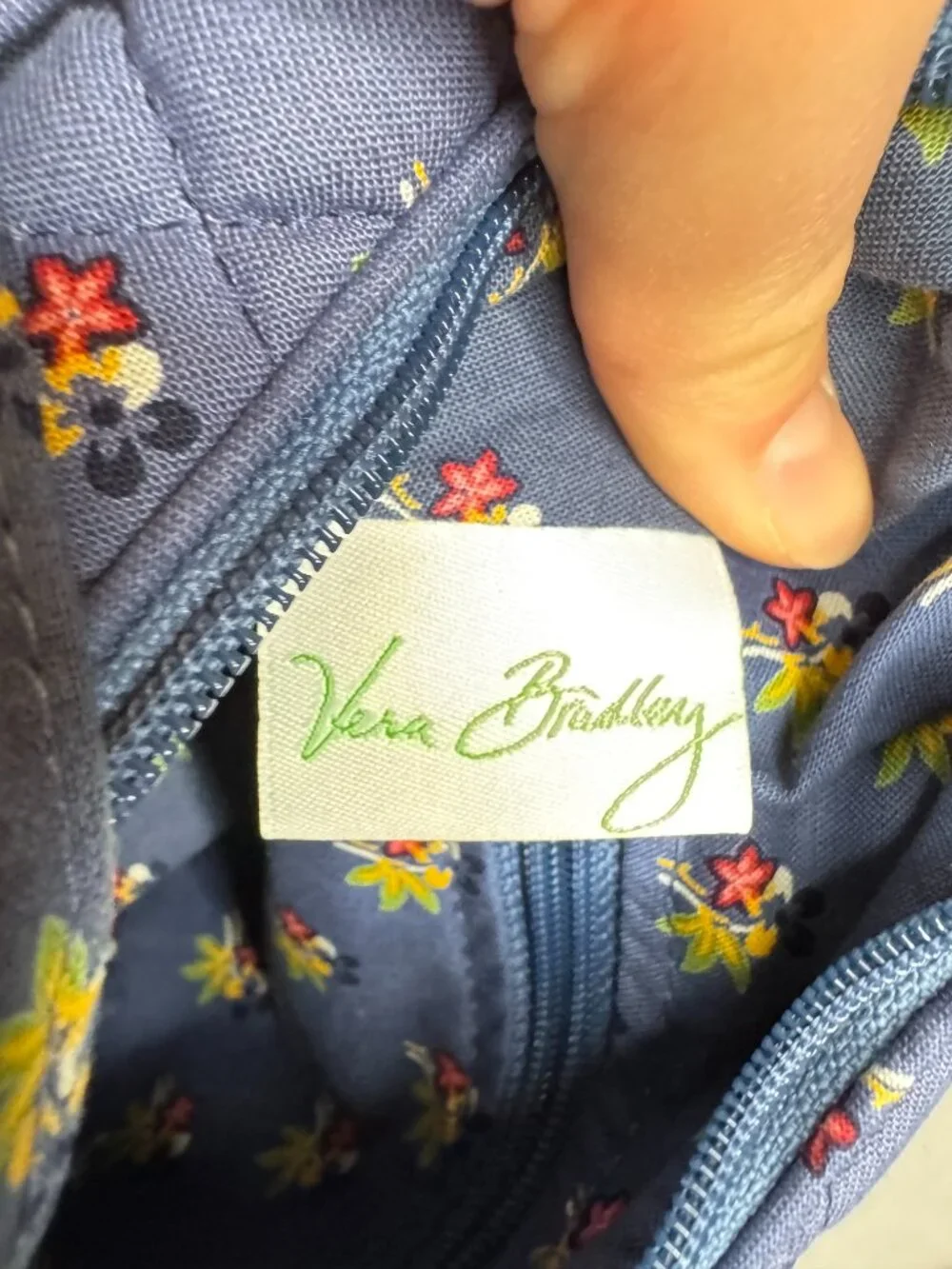 Vera Bradley Blue Provencal Shoulder Bag + Checkbook Cover Vintage